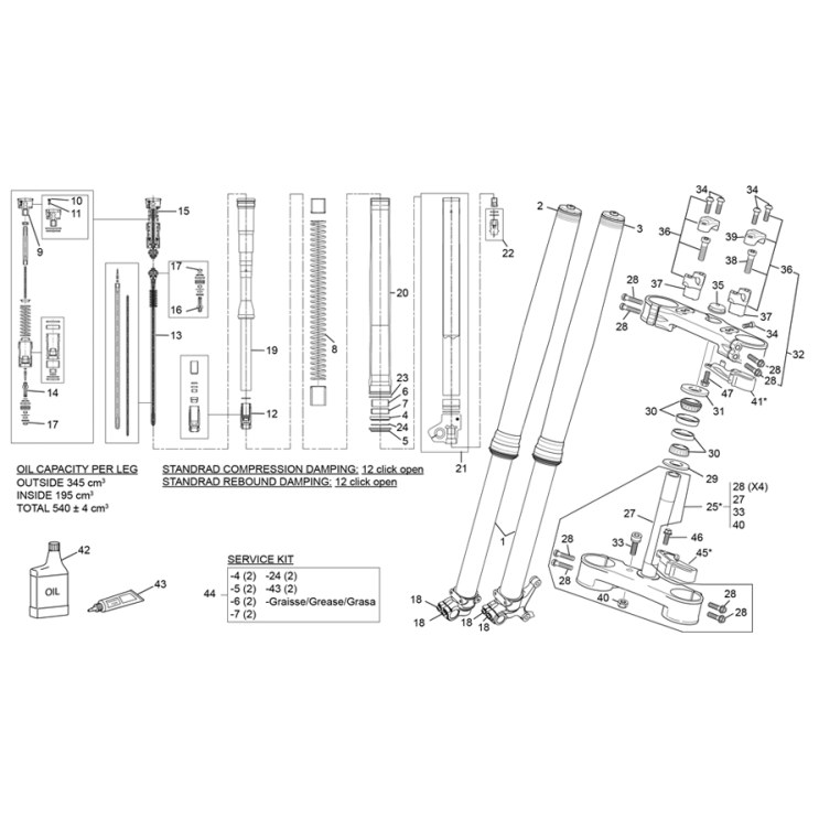 FOURCHE KAYABA  SHERCO 300 SE-F FACTORY 2024