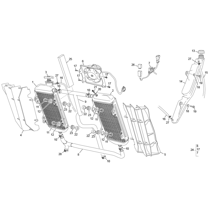 RADIATEUR  SHERCO 450 SE-F FACTORY 2024