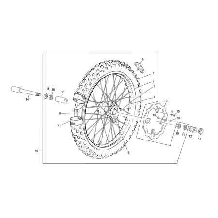 ROUE AVANT  SHERCO 450 SE-F...