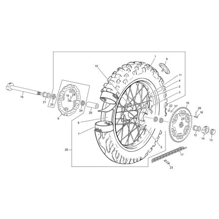 ROUE ARRIÈRE SHERCO 300...