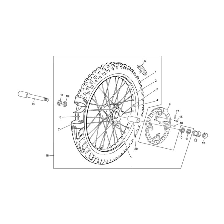 ROUE AVANT SHERCO 300 SE-F SIXDAYS 2015