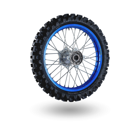 ROUE ARRIERE MX 250 BLEUE SANS DISQUE/COURRONE