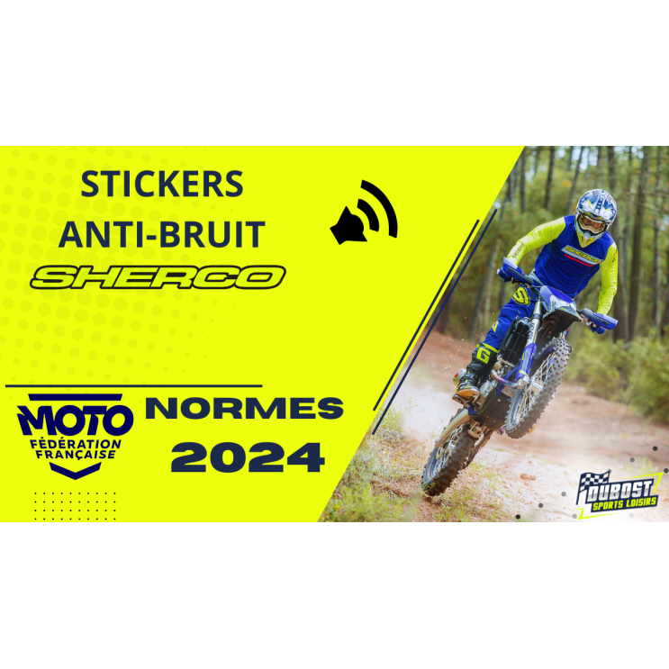 Kit stickers anti-bruit SHERCO 4 TEMPS  / NORMES FFM 2024