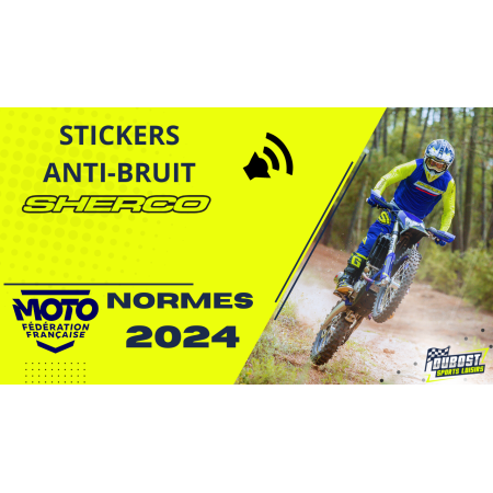 Kit stickers anti-bruit SHERCO 4 TEMPS / NORMES FFM 2024