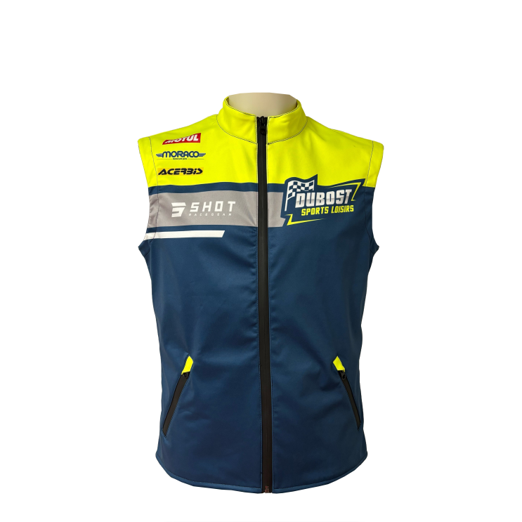 Veste Bodywarmer DUBOST SPORTS LOISIRS Bleu/Jaune Fluo - SHOT -