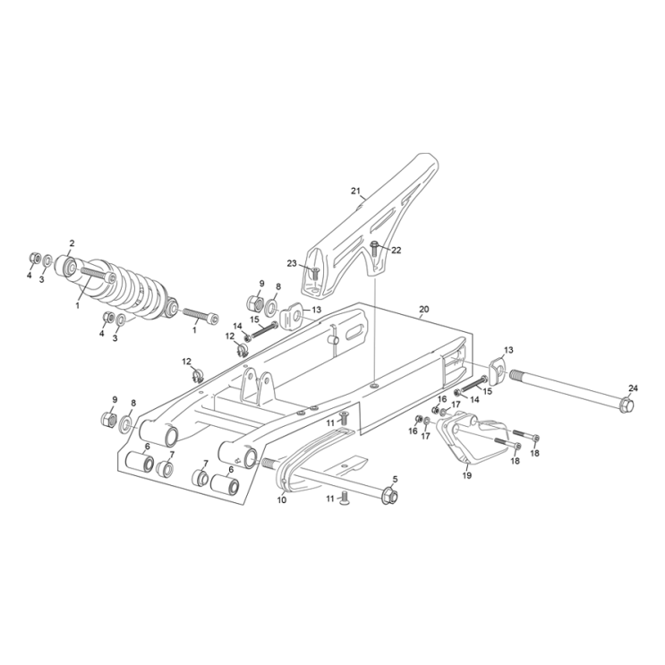 AMORTISSEUR - BRAS OSCILLANT 125 SM BLACKMOON 2024