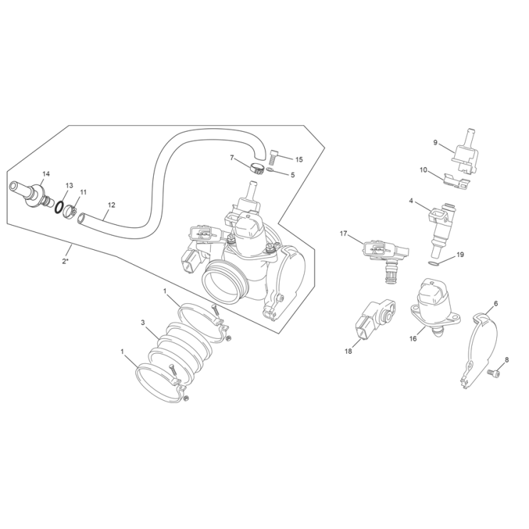 CORPS D'INJECTION SHERCO 300 SE-F FACTORY 2025