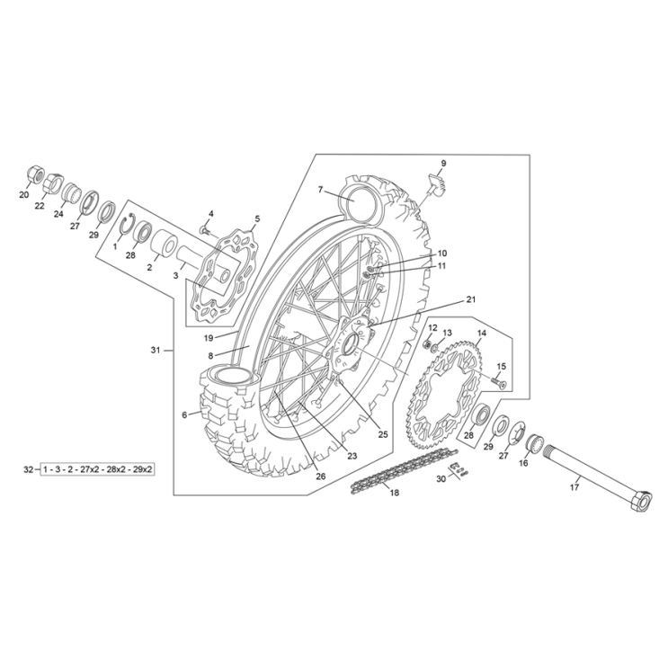 ROUE ARRIÈRE SHERCO 450 SE-F FACTORY 2025