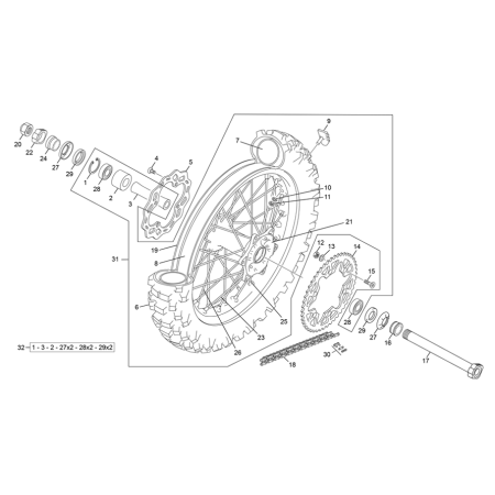 ROUE ARRIÈRE SHERCO 450...