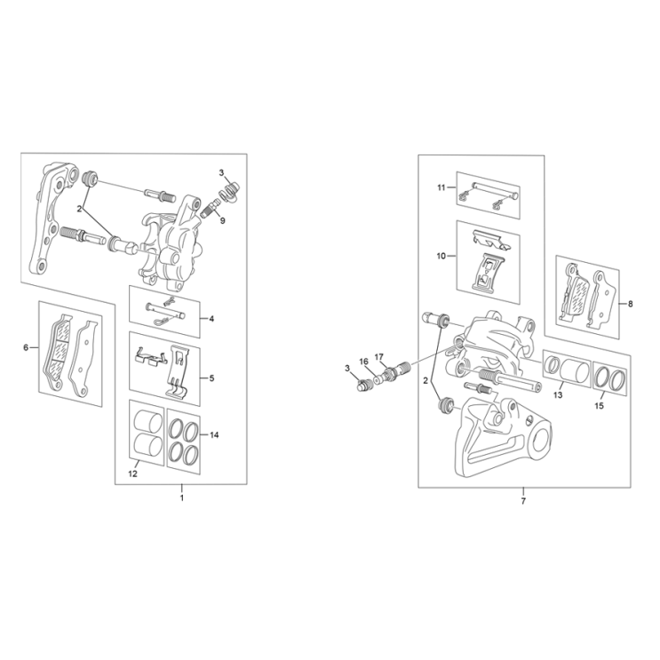 ETRIER DE FREIN ARRIÈRE - AVANT SHERCO 250 SE-F FACTORY 2025