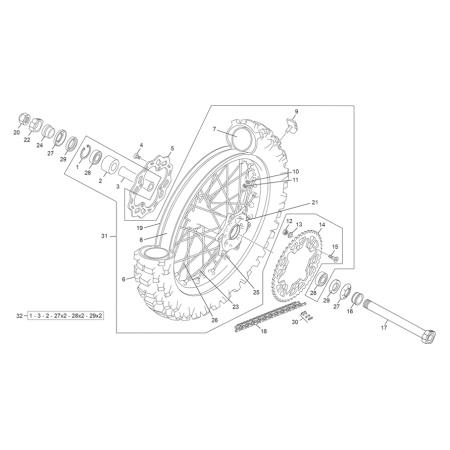 ROUE ARRIÈRE SHERCO 250...