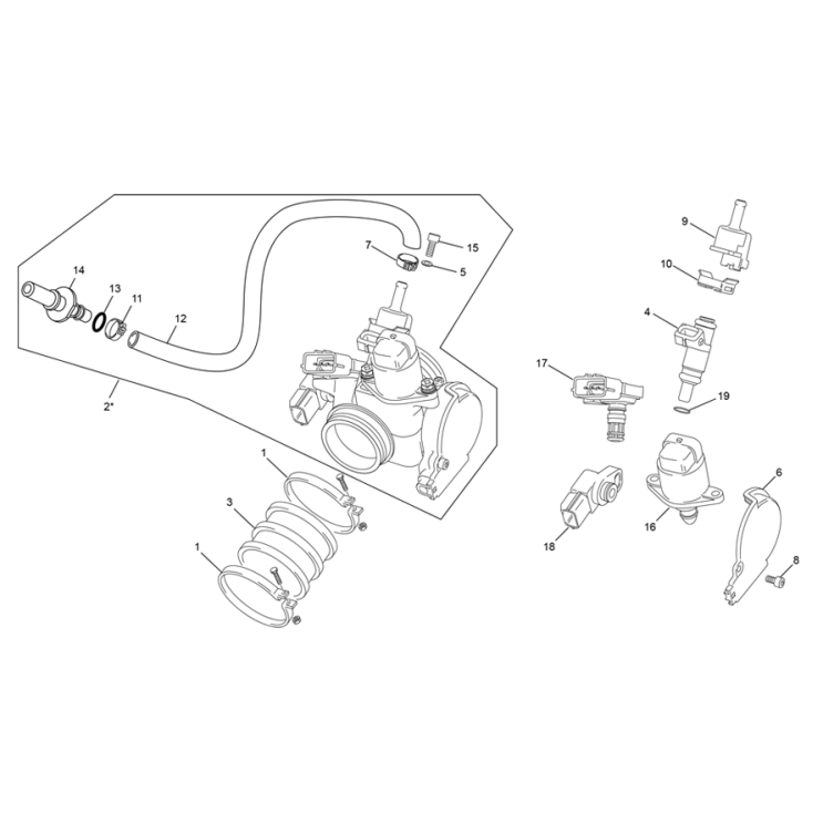 CORPS D'INJECTION SHERCO 500 SE-F FACTORY 2025