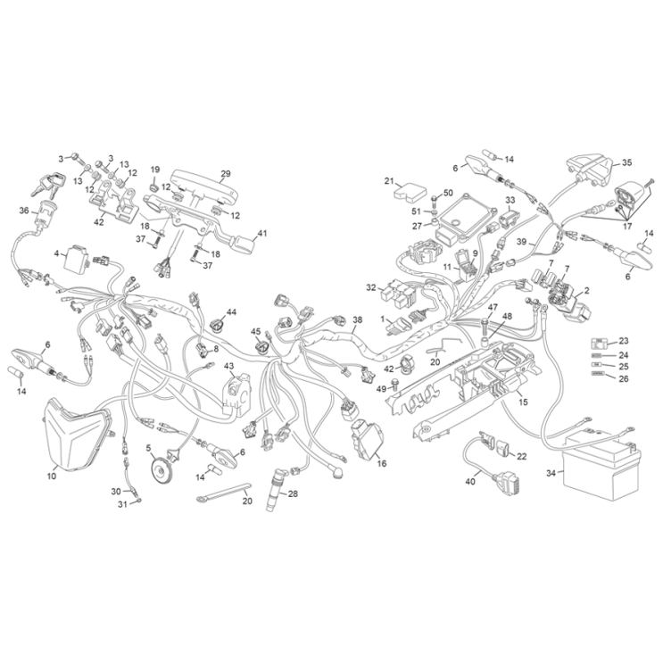 FAISCEAU ÉLECTRIQUE SHERCO 500 SE-F FACTORY 2025