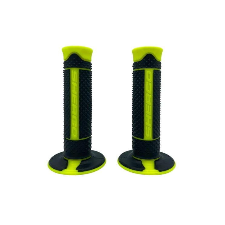 Poignées Sherco noir jaune fluo soft Poignées Sherco noir jaune fluo soft