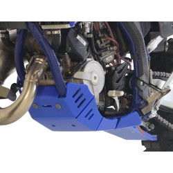 Sabot Sherco SE125 FACTORY 2025 avec protection de biellette bleu 