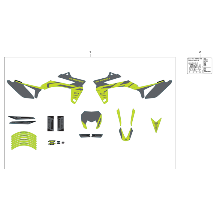 VUE ECLATEE ADHÉSIF SILVER R SHERCO 50 SM SILVER R 2024