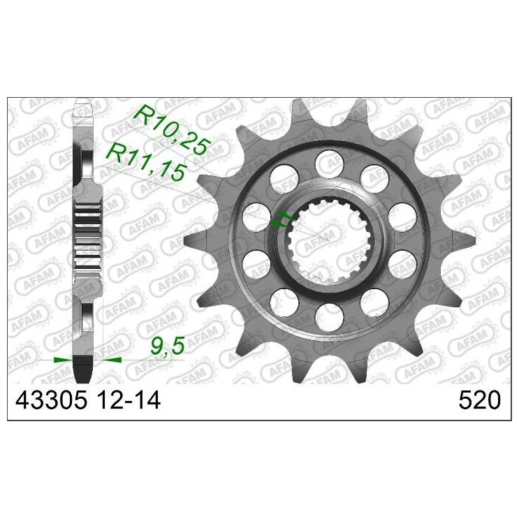Pignon de Sortie de Boite 13 Dents SHERCO 250/300 2T/4T 2021 & plus