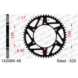 Couronne AFAM pour Sherco Enduro 2T/4T 2012 à 2025 - 48 Dents 
