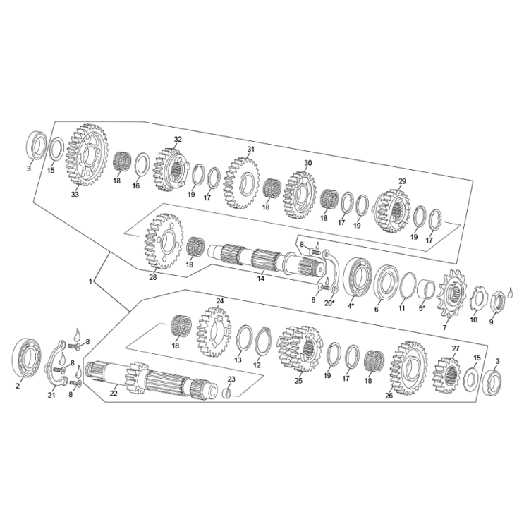 BOÎTE DE VITESSES A PARTIR DU CHASSIS 000133