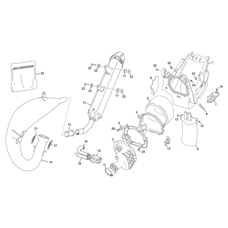 BOITE À AIR - ECHAPPEMENT SHERCO 125 SE FACTORY 2026