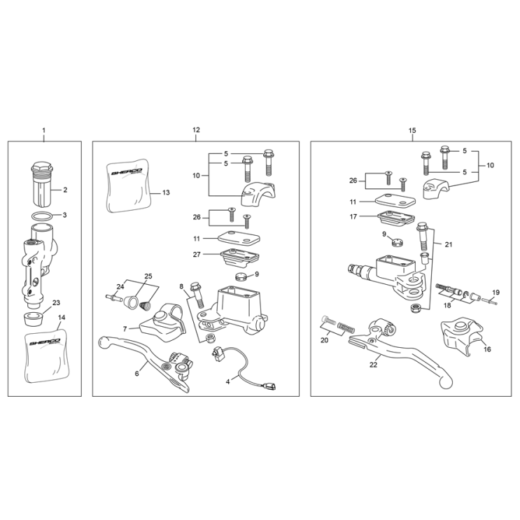 MAITRE CYLINDRE FREIN AVANT - EMBRAYAGE - ARRIÈRE SHERCO 125 SE FACTORY 2026