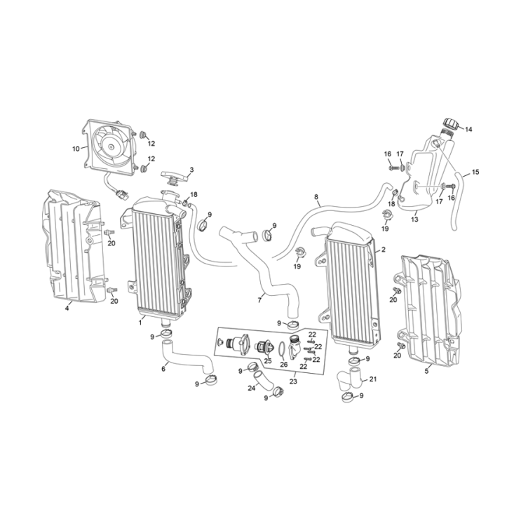 RADIATEUR SHERCO 125 SE FACTORY 2026