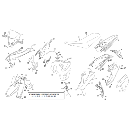 PLASTIQUES SHERCO 125 SE...