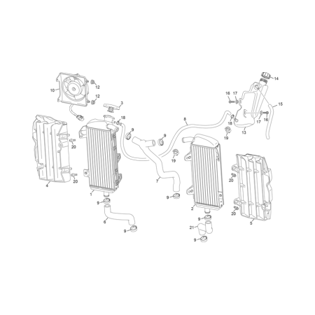 RADIATEUR SHERCO 250 SE 2T...