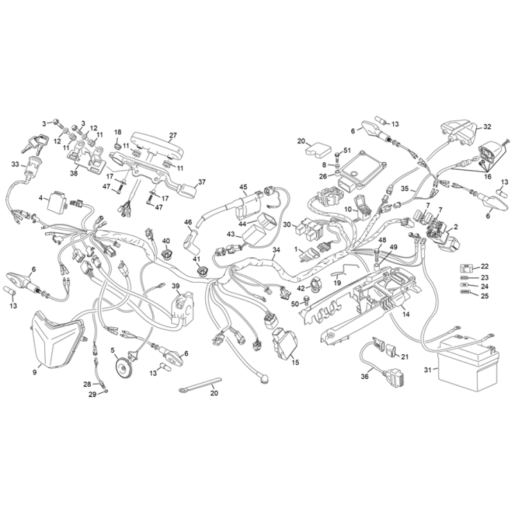 FAISCEAU ÉLECTRIQUE SHERCO 250 SE 2T FACTORY 2026