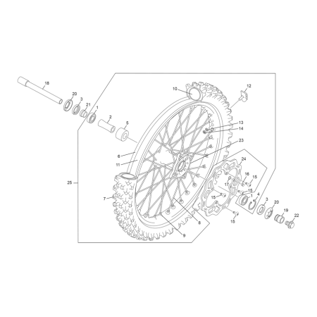 ROUE AVANT SHERCO 250 SE 2T...