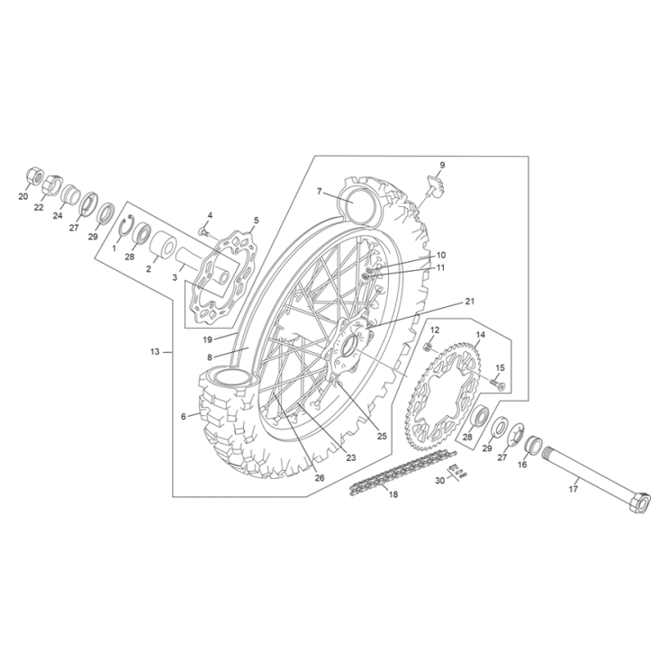 ROUE ARRIÈRE SHERCO 250 SE 2T FACTORY 2026