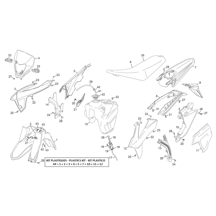 PLASTIQUES SHERCO 250 SE 2T FACTORY 2026