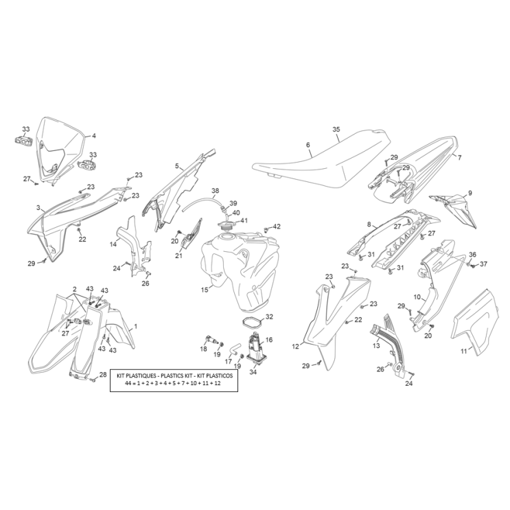 PLASTIQUES SHERCO 250 SE-F FACTORY 2026