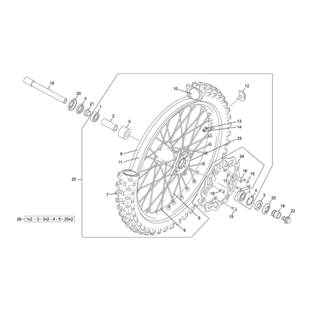 ROUE AVANT SHERCO 450 SE-F...