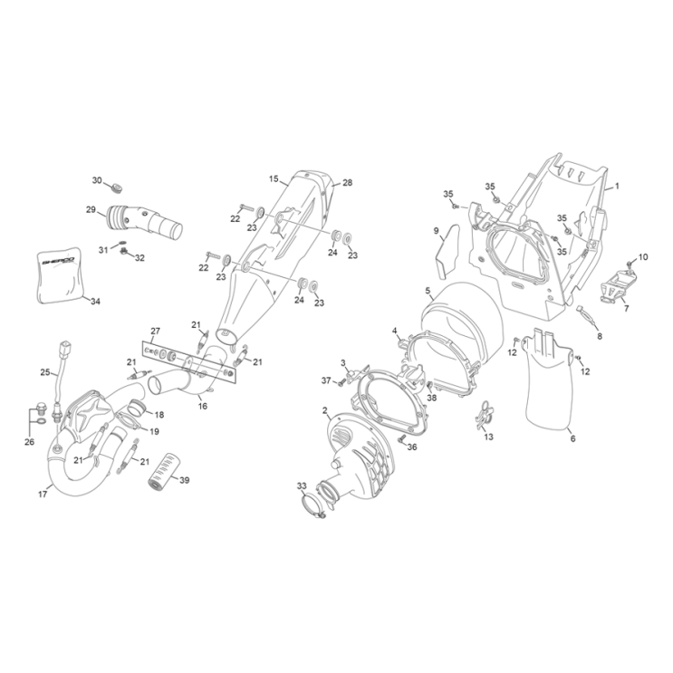 BOITE À AIR - ECHAPPEMENT SHERCO 450 SE-F FACTORY 2026