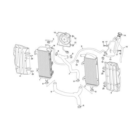 RADIATEUR SHERCO 500 SEF...