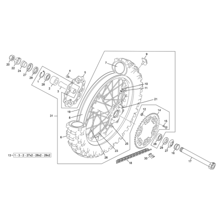 ROUE ARRIÈRE SHERCO 500 SEF...