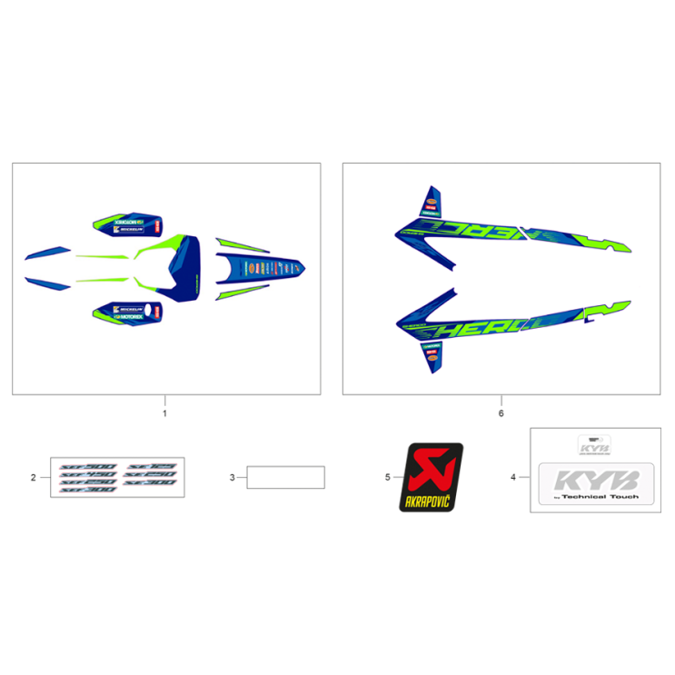 ADHÉSIFS SHERCO 500 SEF FACTORY 2026
