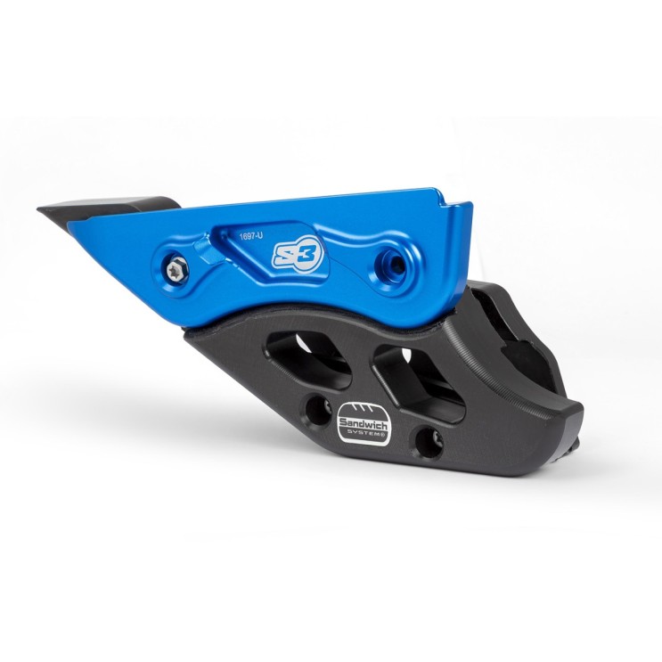 Guide chaine S3 Sandwich + Protection pour Sherco 2024 à 2026 - Bleu 