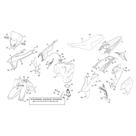PLASTIQUES SHERCO 300 SE-F...