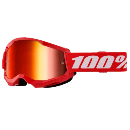 Masque 100% STRATA 2 Rouge écran irridium rouge 