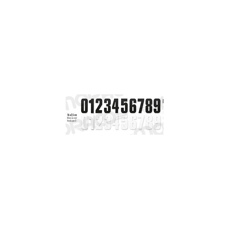 Pack 10 x 3 numéros UP 130 mm x 70 mm - Blanc Pack 10 x 3 numéros UP 130 mm x 70 mm - Blanc