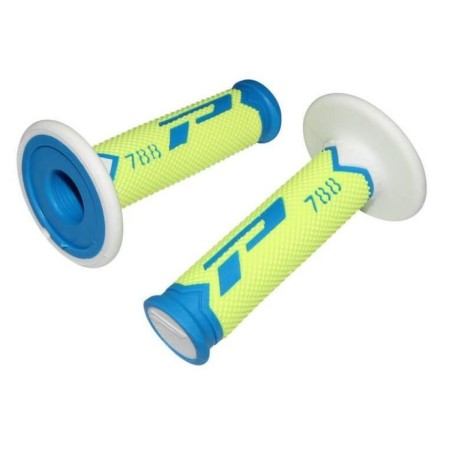 Poignées Progrip 788 Jaune Fluo/Bleu/Blanc pour Sherco