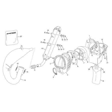 Boite à air, échappement SHERCO 125 SE Factory 2020