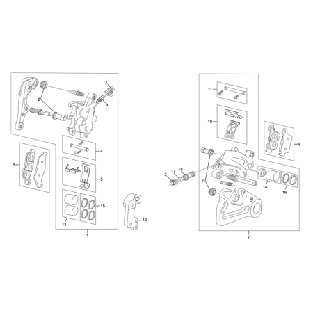 Etrier de frein Av et AR SHERCO 250 SE FACTORY 2018