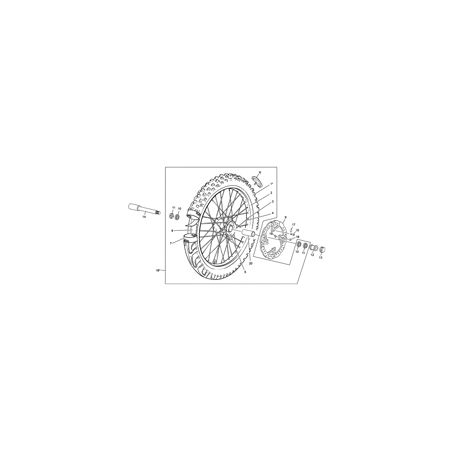 Roue avant SHERCO 250 SEF FACTORY 2021