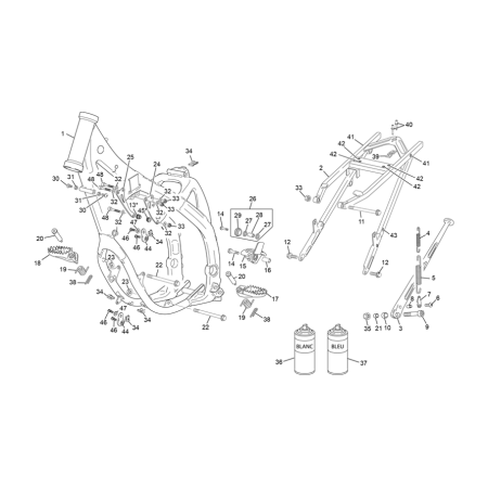 Cadre SHERCO 250 SEF FACTORY 2014