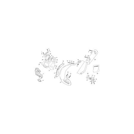 Boite à air, échappement SHERCO 50  2021 SILVER R E5