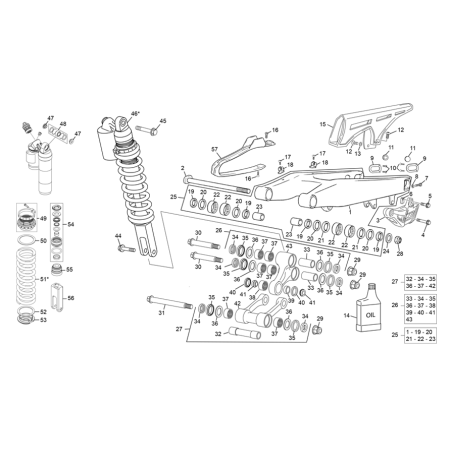 Amortisseur, bras oscillant SHERCO 450 SEF FACTORY 2023