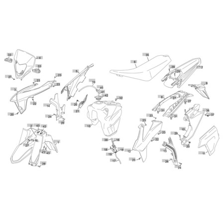 Vues éclatées SHERCO 250 SE 2T FACTORY 2026